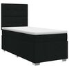 vidaXL Cama box spring com colch&atilde;o Preto 90 x 190 cm Tecido