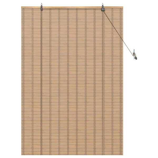 vidaXL Estores de rolo com cortinas Manual Natura 120 x 160 cm Bambu