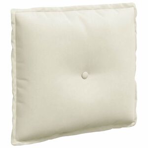 vidaXL Travesseiro para Costas Creme 50 x 45 cm