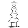 vidaXL &Aacute;rvore de Natal de metal Preto 60 cm A&ccedil;o