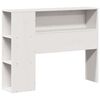 vidaXL Cama com estante sem colchão 75x190 cm pinho maciço branco