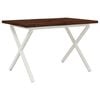 vidaXL Mesa de Jantar Com Bordas Naturais 120 x 80 x 75 cm