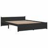 vidaXL Estrutura de cama king 150x200 cm madeira maci&ccedil;a preto