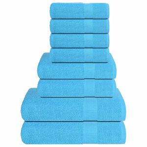 vidaXL 8pcs Conjunto de toalhas FROGN 360 g/m&sup2; turquesa
