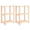 vidaXL 2 unidades arruma&ccedil;&atilde;o 3 prateleiras 60x38x90cm pinho 150 kg