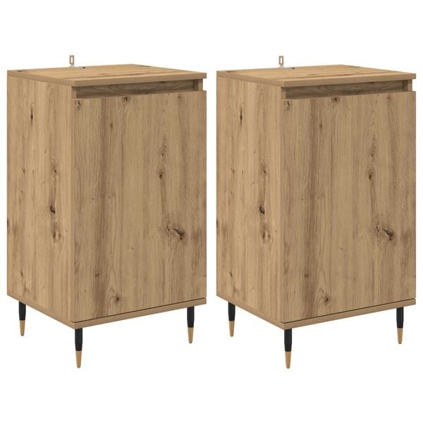vidaXL Buffet 2 pcs Carvalho Artesanal 40 x 35 x 70 cm