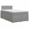 vidaXL Cama box spring com colch&atilde;o Cinzento-claro 120 x 200 cm Tecido