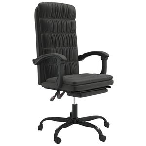 vidaXL Cadeira de escrit&oacute;rio reclin&aacute;vel veludo preto