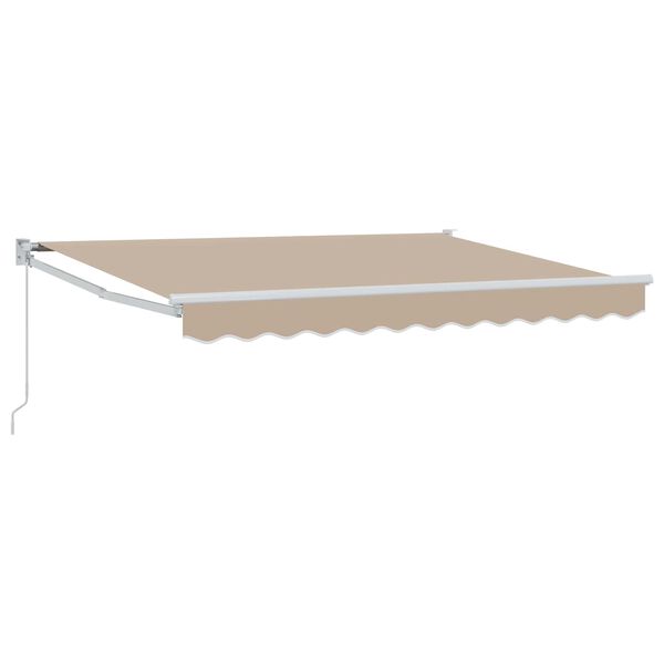 vidaXL Toldo Retr&aacute;til Manual Bege 2,5 x 2 m