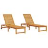 vidaXL Espregui&ccedil;adeira 2 pcs Castanho 202 x 53 x 89 cm