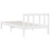vidaXL Estrutura de cama 90x200 cm pinho maci&ccedil;o branco