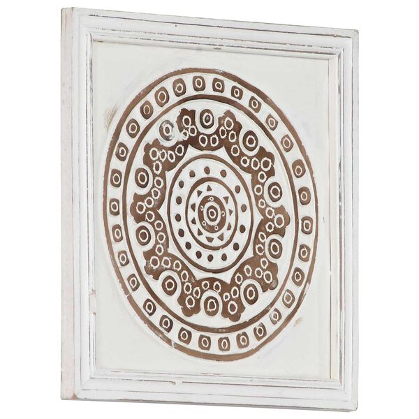 vidaXL Decora&ccedil;&atilde;o Art&iacute;stica 2 pcs Marrom e Branco 40 x 40 x 1,5 cm