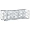 vidaXL Cama elevada de gabi&atilde;o 180 x 60 x 55 cm A&ccedil;o Galvanizado