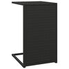 vidaXL Mesa em C 40x35x60 cm vime PE preto