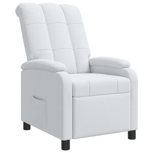 vidaXL Reclin&aacute;vel Branco Tecido