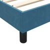 vidaXL Cama box spring c/ colch&atilde;o e LED 160x220 cm veludo azul-escuro