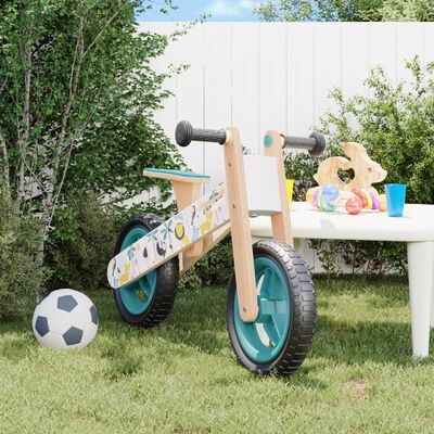 vidaXL Bicicleta de equilíbrio para crianças com estampa azul