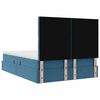 vidaXL Cama com arruma&ccedil;&atilde;o e colch&atilde;o Azul Escuro 140 x 190 cm Veludo
