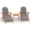 vidaXL 3 pcs conjunto lounge de jardim Adirondack ac&aacute;cia maci&ccedil;a