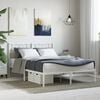 vidaXL Estrutura de cama com cabeceira 140x190 cm metal branco