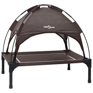 vidaXL Cama para Cachorro Castanho s Aço