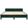 vidaXL Estrutura de cama sem colch&atilde;o 140x190 cm veludo verde-escuro