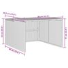 vidaXL Garagem para cortador de relva 86x90x52/57 cm vime PE bege