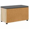 vidaXL Banco de Hall com almofada Carvalho Sonoma 80 x 38 x 46 cm