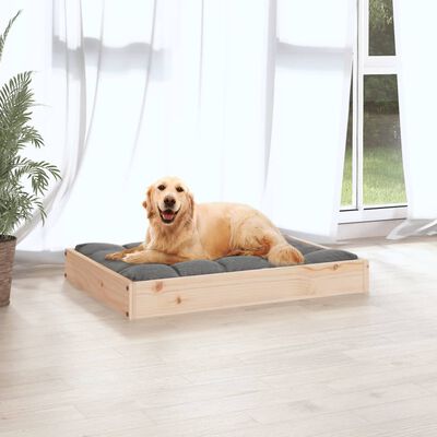 vidaXL Cama para cães 71,5x54x9 cm madeira de pinho maciça