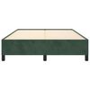 vidaXL Estrutura de cama sem colch&atilde;o 140x190 cm veludo verde-escuro