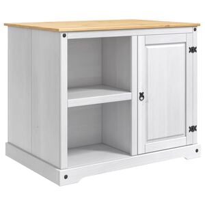 vidaXL Conjunto de Ilha de Cozinha 2 unid. Branco e Cera de Mel