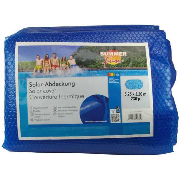 Summer Fun Cobertura solar de piscina oval 525x320 cm PE azul