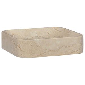 vidaXL Lavat&oacute;rio 40x40x10 cm m&aacute;rmore cor creme