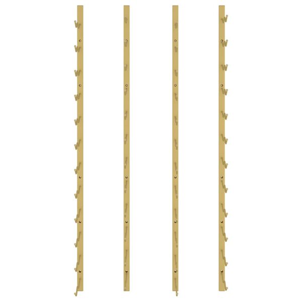 vidaXL Garrafeira de parede para 24 garrafas 2 pcs ferro dourado