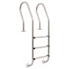 vidaXL Escada para piscina 3 degraus a&ccedil;o inoxid&aacute;vel 304 120 cm