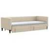 vidaXL Sof&aacute;-cama com gavet&atilde;o e gavetas 80x200 cm tecido cor creme