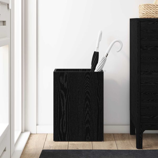 vidaXL Suporte de Guarda-Sol Carvalho Preto 40 x 20 x 55,5 cm