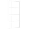 vidaXL Porta deslizante vidro ESG fosco e alum&iacute;nio 90x205 cm branco