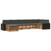 vidaXL Conjunto de Sof&aacute;s para Exterior 7 pcs Natural e Antracite