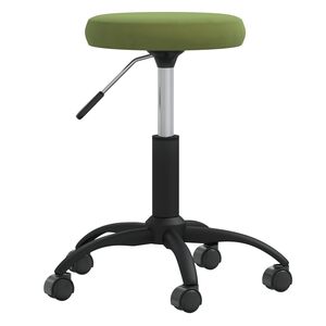 vidaXL Cadeira de escrit&oacute;rio girat&oacute;ria veludo verde-claro