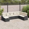 vidaXL Conjunto de Sof&aacute; de Jardim 8 pcs Preto 55 x 62 x 69 cm