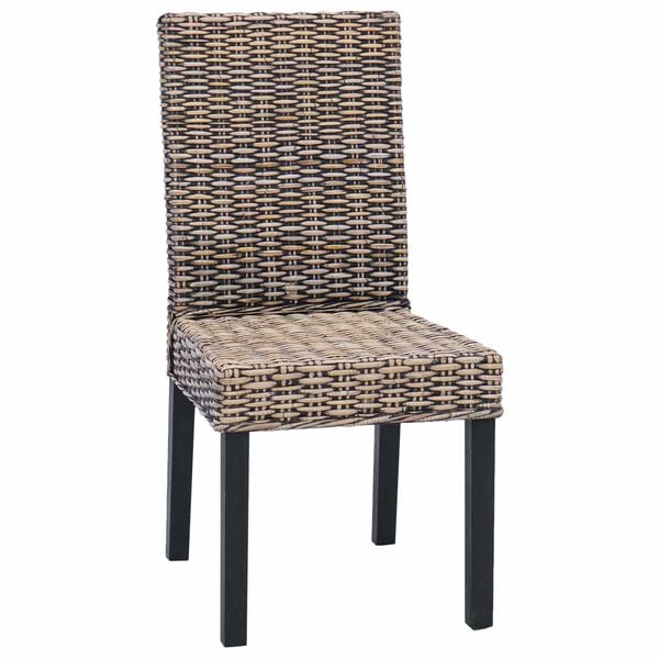 vidaXL Cadeira de jantar 2 pcs Preto lavado 45 x 54 x 93 cm