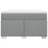 vidaXL Cama boxspring com colch&atilde;o 120x190 cm tecido cinzento-claro