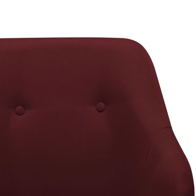 vidaXL Cadeira de baloiço tecido vermelho tinto