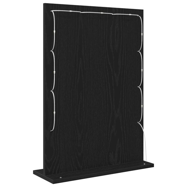 vidaXL Espelho de Vaidade com espelho Carvalho Preto 70 x 50 x 18 cm