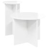 vidaXL Conjunto de mesas de apoio 2 pcs Branco Brilhante