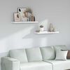 vidaXL Prateleira de Parede 2 pcs M&aacute;rmore Branco 80 x 23,5 x 4 cm