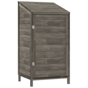 vidaXL Abrigo de jardim 55x52x112 cm madeira de abeto maci&ccedil;a antracite