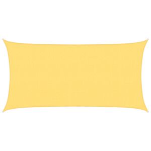 vidaXL Guarda-Sol HDPE retangular 2 x 4 m bege
