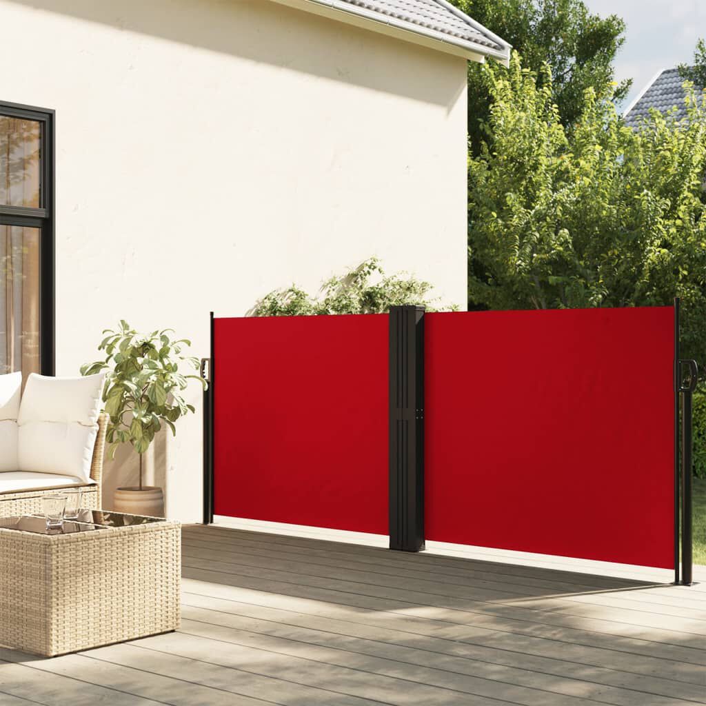 vidaXL Toldo lateral retrátil 140x600 cm vermelho